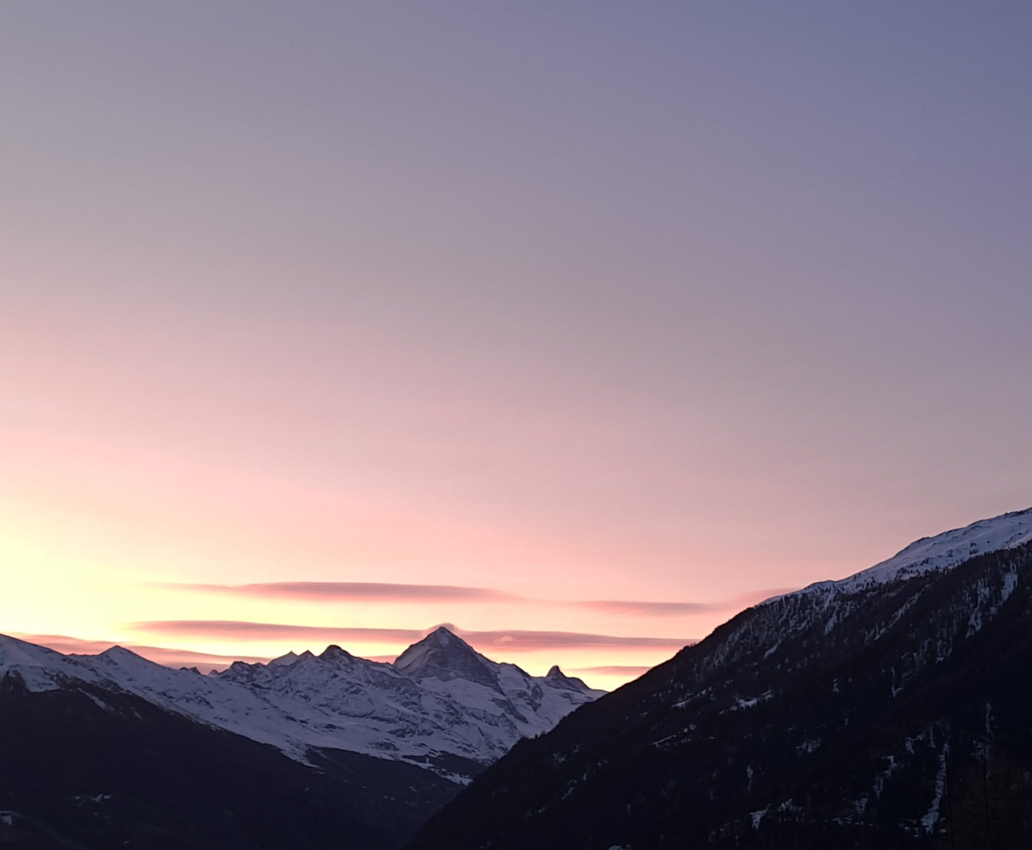 Dent-Blanche coucher de soleil